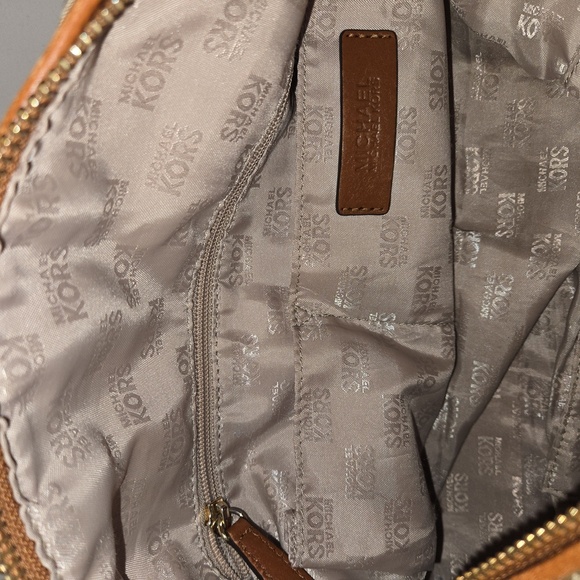 Michael Kors Calista Monogrammed Logo MK Handbag Crossbody Bag Brown - Picture 7 of 15